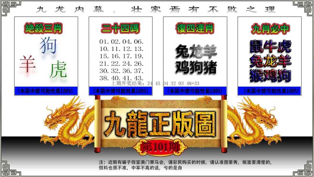 101期九龙正版图[图]