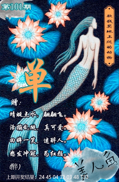 101期美人鱼单双中特图[图]
